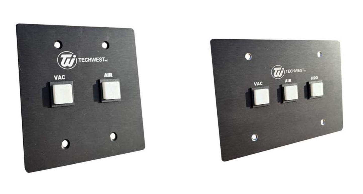 TECH WEST CONTROL PANEL 1 VAC 1 AIR 1 H20 buttons