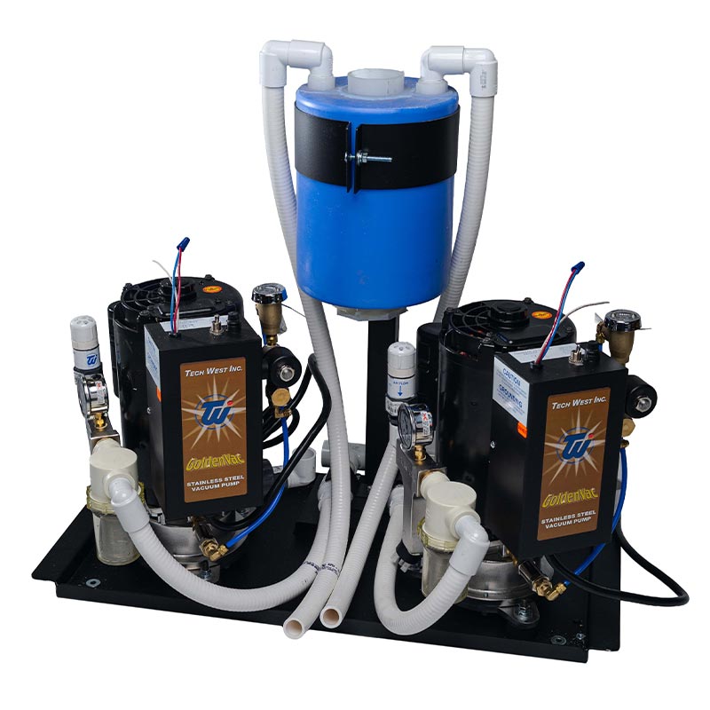 TECH WEST GOLDENVAC STAINLESS STEEL VACUUM PUMP (3 Users) with water recycler